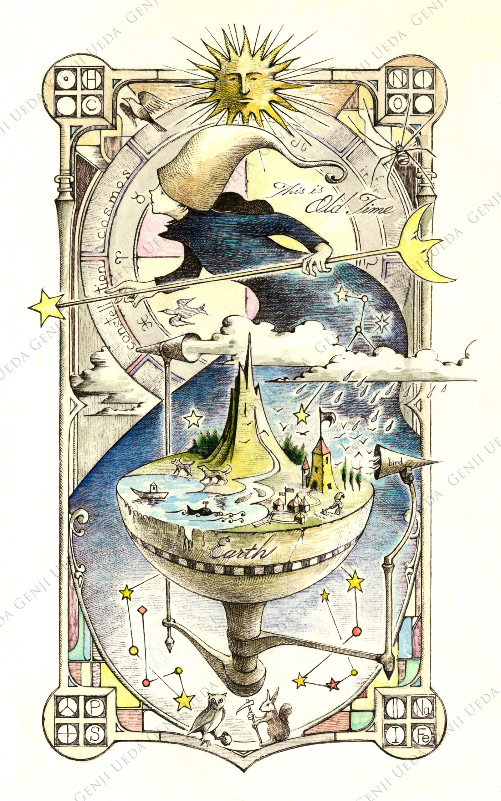 Old Time 7 素材 紙 鉛筆 ボールペン 水彩 170 280mm 画家 植田言志 公式サイト つくば市絵画教室 Old Time 7 素材 紙 鉛筆 ボールペン 水彩 170 280mm 画家 植田言志 公式サイト つくば市絵画教室